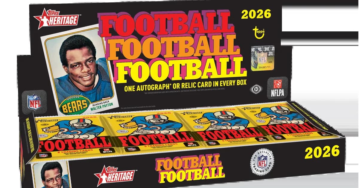 Featured: 2026 Topps Heritage Football Checklist and Box Guide (Guides)