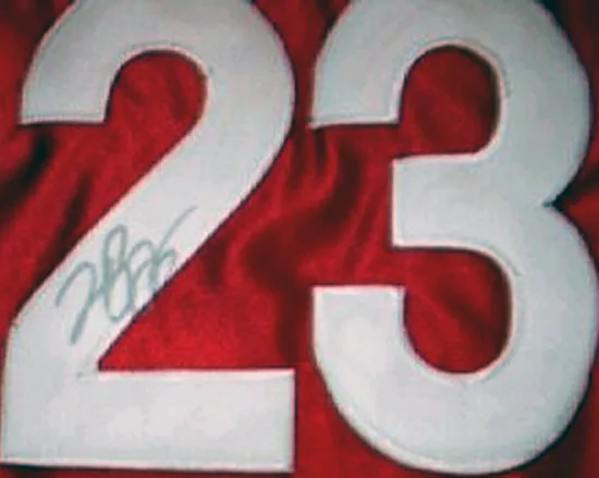 A signed LeBron James jersey that Upper Deck shows as a forgery sold to an unsuspecting buyer